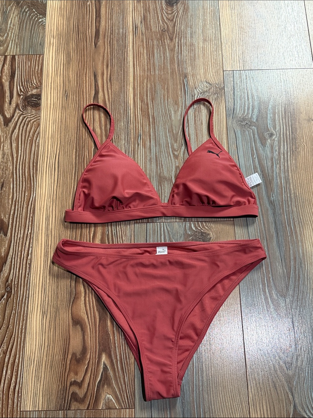 Puma Women's Rust Red Triangle Bikini Set